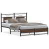 Brown Oak Bed Frame 137x190 cm - Stylish & Durable Design