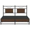 Brown Oak Bed Frame 140x200 cm | Durable & Stylish Design