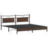 Metal Bed Frame in Brown Oak 200x200 cm - Stylish & Durable