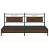 Metal Bed Frame in Brown Oak 200x200 cm - Stylish & Durable