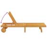 Sun Loungers Set of 2 - Solid Acacia Wood | Hipo Market