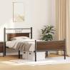 Stylish Brown Oak Bed Frame 100x200 cm - Durable & Functional