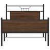 Stylish Brown Oak Bed Frame 100x200 cm - Durable & Functional