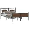  Bed Frame without Mattress Brown Oak 140x190 cm Engineered Wood Colour brown oak Size 140 x 190 cm Model with headboard & high footboard 