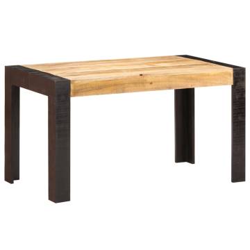 Solid Rough Mango Wood Dining Table 140x70 cm - Stylish & Durable