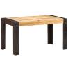 Solid Rough Mango Wood Dining Table 140x70 cm - Stylish & Durable