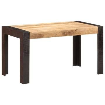 Solid Rough Mango Wood Dining Table 140x70 cm - Stylish & Durable