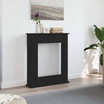 Fireplace Surround Black Oak 75x20x87.5 cm | Durable & Stylish