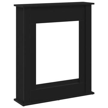 Fireplace Surround Black Oak 75x20x87.5 cm | Durable & Stylish