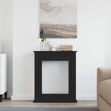 Fireplace Surround Black Oak 75x20x87.5 cm | Durable & Stylish