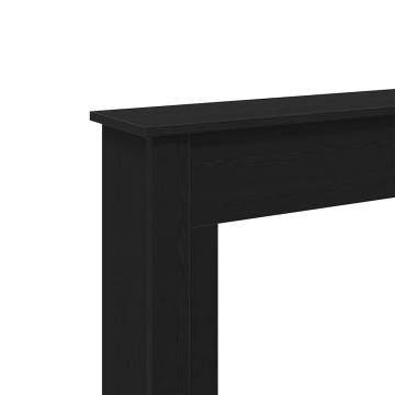 Fireplace Surround Black Oak 75x20x87.5 cm | Durable & Stylish