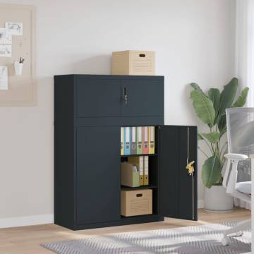 Stylish Anthracite File Cabinet - 90x40x130 cm Steel