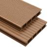 WPC Hollow Decking Boards with Accessories 16 m² 2.2 m Teak Colour teak colour Size 16 m² Number of 1 