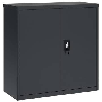 Stylish Anthracite File Cabinet - 90x40x130 cm Steel