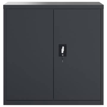 Stylish Anthracite File Cabinet - 90x40x130 cm Steel