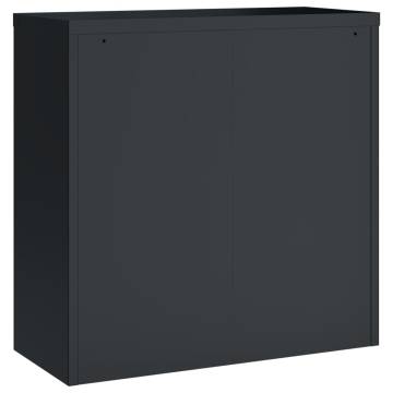 Stylish Anthracite File Cabinet - 90x40x130 cm Steel