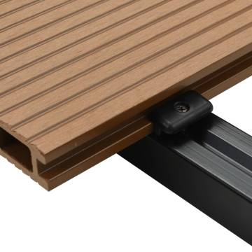 WPC Hollow Decking Boards with Accessories - 16 m² Teak