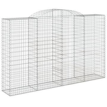 Arched Gabion Baskets - 30 pcs Galvanised Iron | HipoMarket