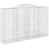 Arched Gabion Baskets - 30 pcs Galvanised Iron | HipoMarket