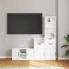 4 Piece TV Units with Storage ODDA - Stylish & Durable Pinewood