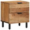 Elegant Solid Wood Acacia Bedside Cabinets - 2 pcs | Hipo Market