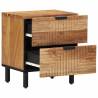 Elegant Solid Wood Acacia Bedside Cabinets - 2 pcs | Hipo Market