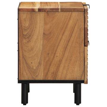 Elegant Solid Wood Acacia Bedside Cabinets - 2 pcs | Hipo Market