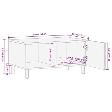 Coffee Table 80x50x40 cm - Solid Acacia Wood | HipoMarket