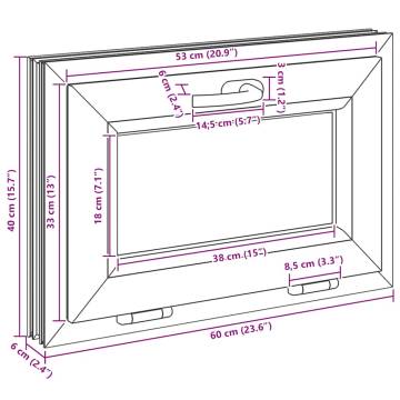 Basement Window RISOR 60x40 cm Tilt - Durable & Safe