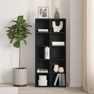 CD Cabinets 2 pcs Black Oak - Stylish & Practical Storage