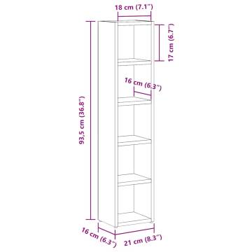 CD Cabinets 2 pcs Black Oak - Stylish & Practical Storage