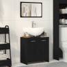  Bathroom Cabinet with Mirror Black Oak Engineered Wood Colour black oak Number of 1 Number of Pieces 2 