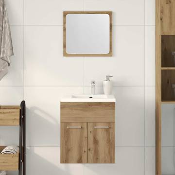 2 Piece Bathroom Furniture Set - Artisan Oak Engineered Wood