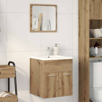 2 Piece Bathroom Furniture Set - Artisan Oak Engineered Wood