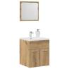 2 Piece Bathroom Furniture Set - Artisan Oak Engineered Wood