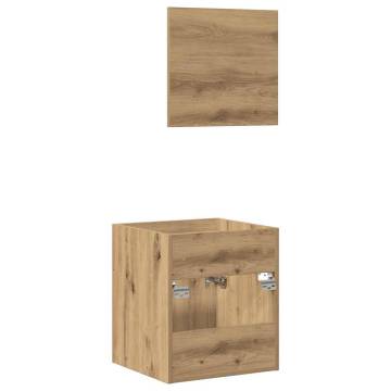 2 Piece Bathroom Furniture Set - Artisan Oak Engineered Wood