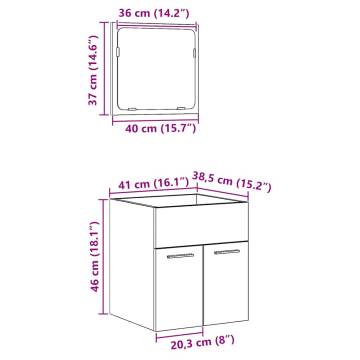 2 Piece Bathroom Furniture Set - Artisan Oak Engineered Wood