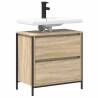 Bathroom Basin Cabinet with Drawers - Sonoma Oak - 60x34.5x60 cm