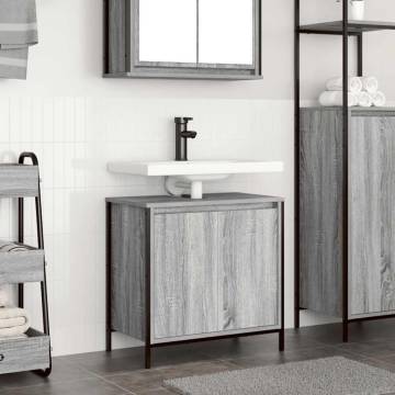 Bathroom Basin Cabinet Grey Sonoma - Modern Storage Solution