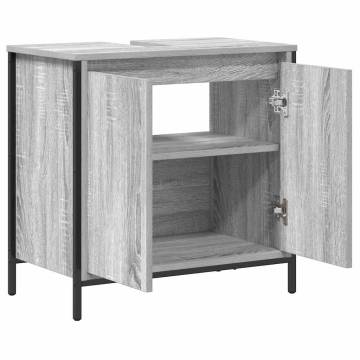 Bathroom Basin Cabinet Grey Sonoma - Modern Storage Solution