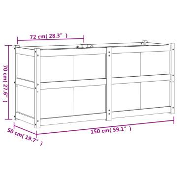 Garden Planter 150x50x70 cm - Solid Wood Douglas | HipoMarket