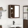 Bathroom Wall Cabinet with Mirror - Brown Oak 50x21x60 cm