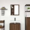 Bathroom Wall Cabinet with Mirror - Brown Oak 50x21x60 cm