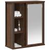 Bathroom Wall Cabinet with Mirror - Brown Oak 50x21x60 cm