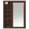 Bathroom Wall Cabinet with Mirror - Brown Oak 50x21x60 cm