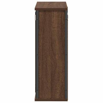 Bathroom Wall Cabinet with Mirror - Brown Oak 50x21x60 cm