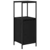 Black Oak Bathroom Cabinet with Shelves - 36x35x95 cm