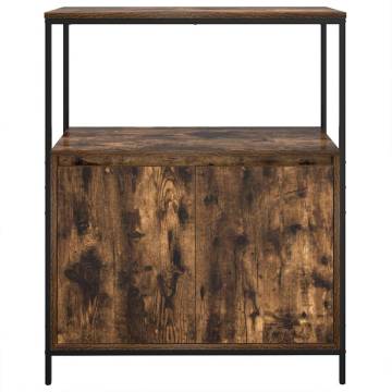 Bathroom Cabinet with Shelves - Smoked Oak 76.5x35x95 cm