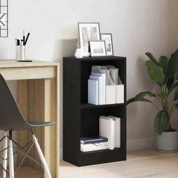 Bookcase Black Oak 40x24x76 cm Engineered Wood | HipoMarket