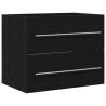 Elegant Bathroom Sink Cabinet in Black Oak - 60x38.5 cm